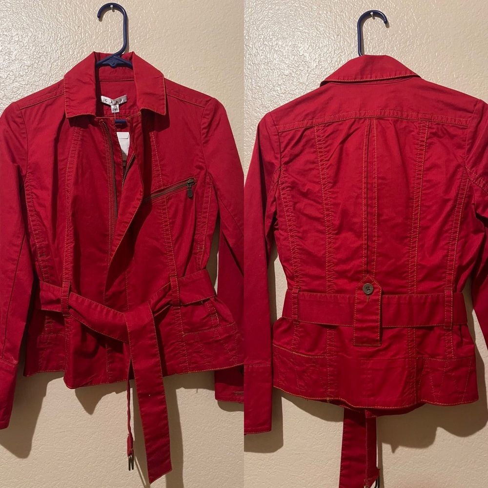 Red slim/lightweight jacket
